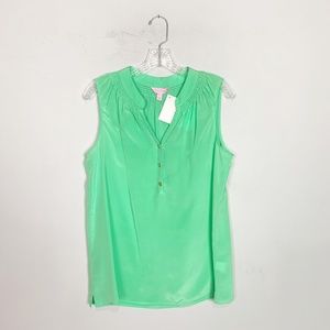 Lilly Pulitzer Green Sleeveless Blouse